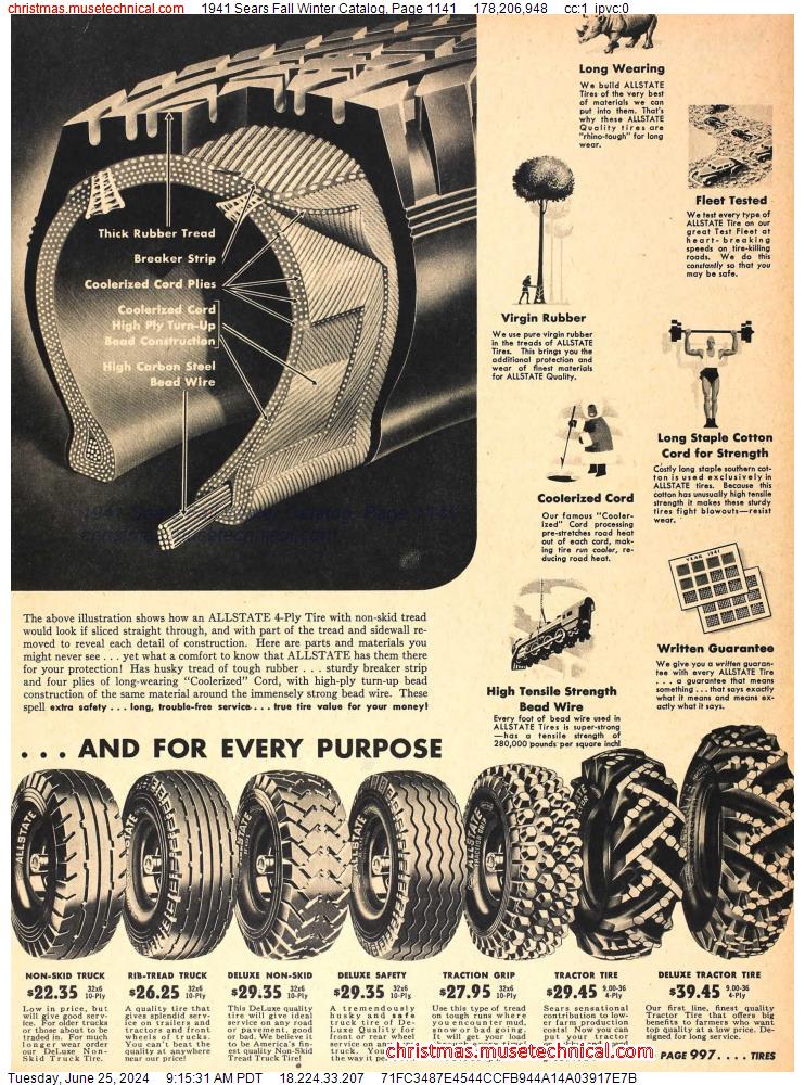1941 Sears Fall Winter Catalog, Page 1141
