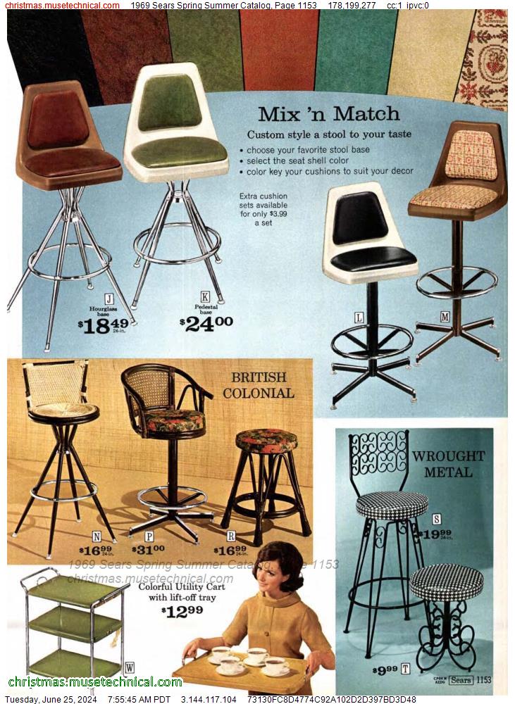 1969 Sears Spring Summer Catalog, Page 1153