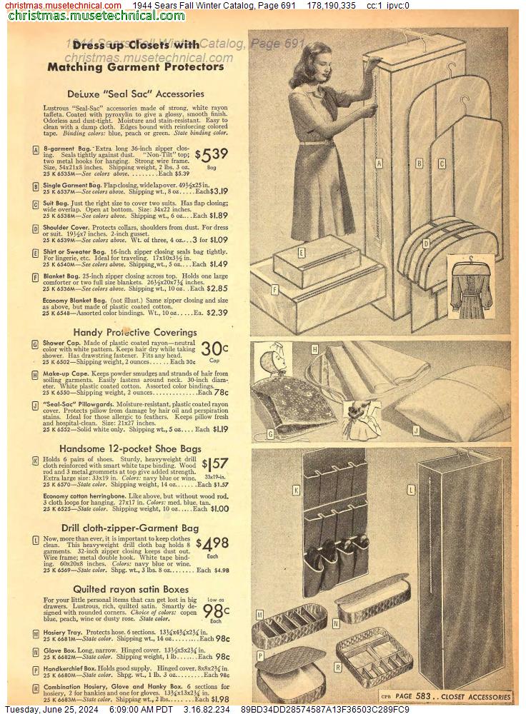 1944 Sears Fall Winter Catalog, Page 691