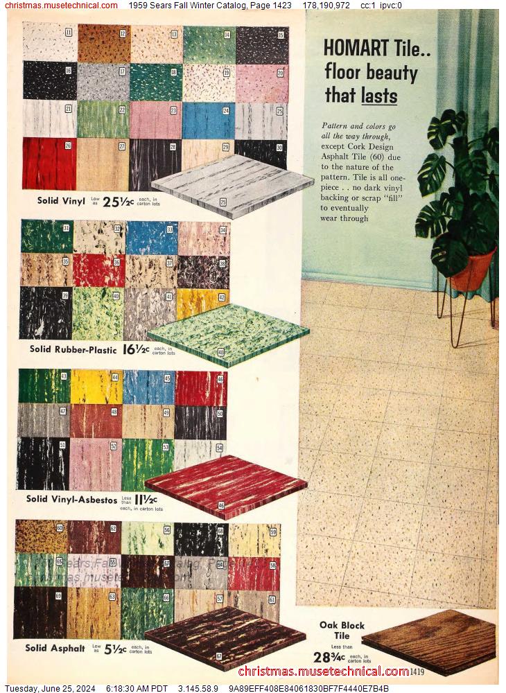 1959 Sears Fall Winter Catalog, Page 1423