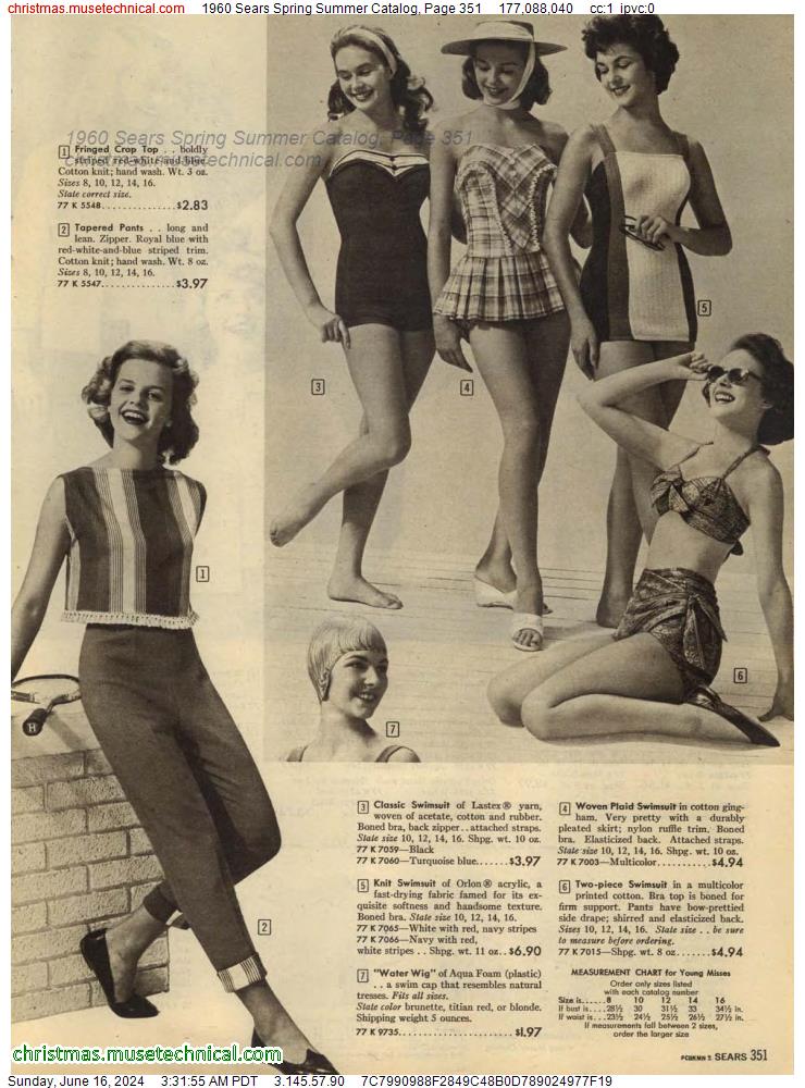 1960 Sears Spring Summer Catalog, Page 351