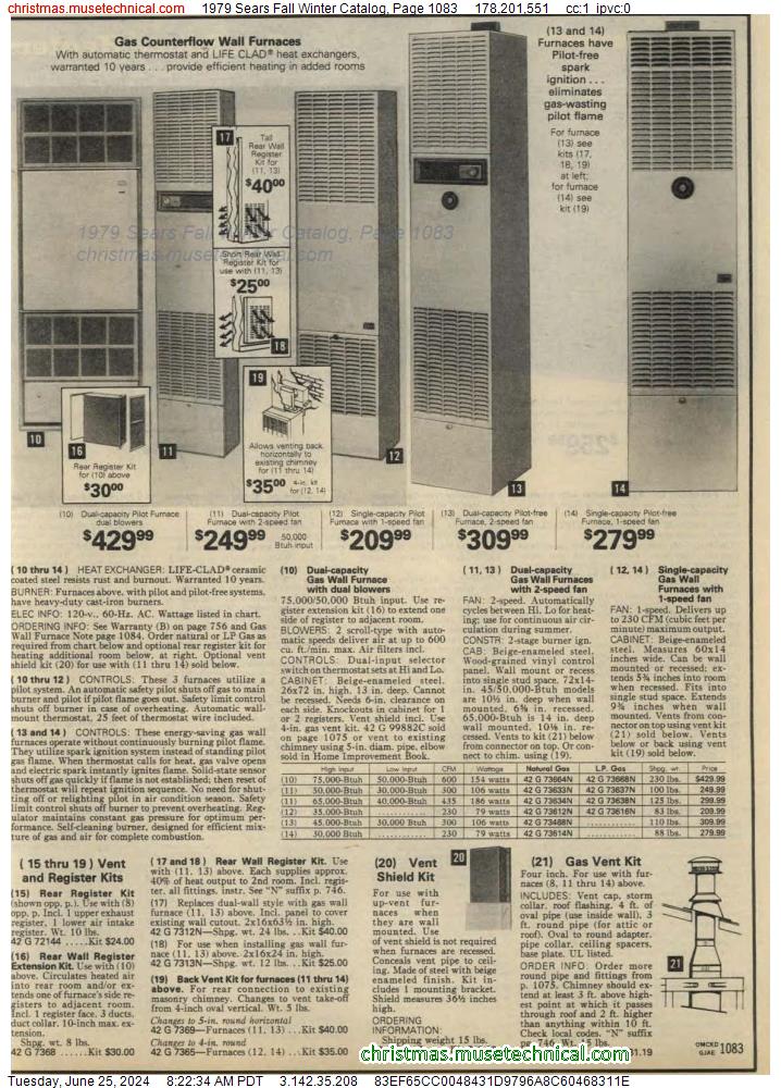 1979 Sears Fall Winter Catalog, Page 1083