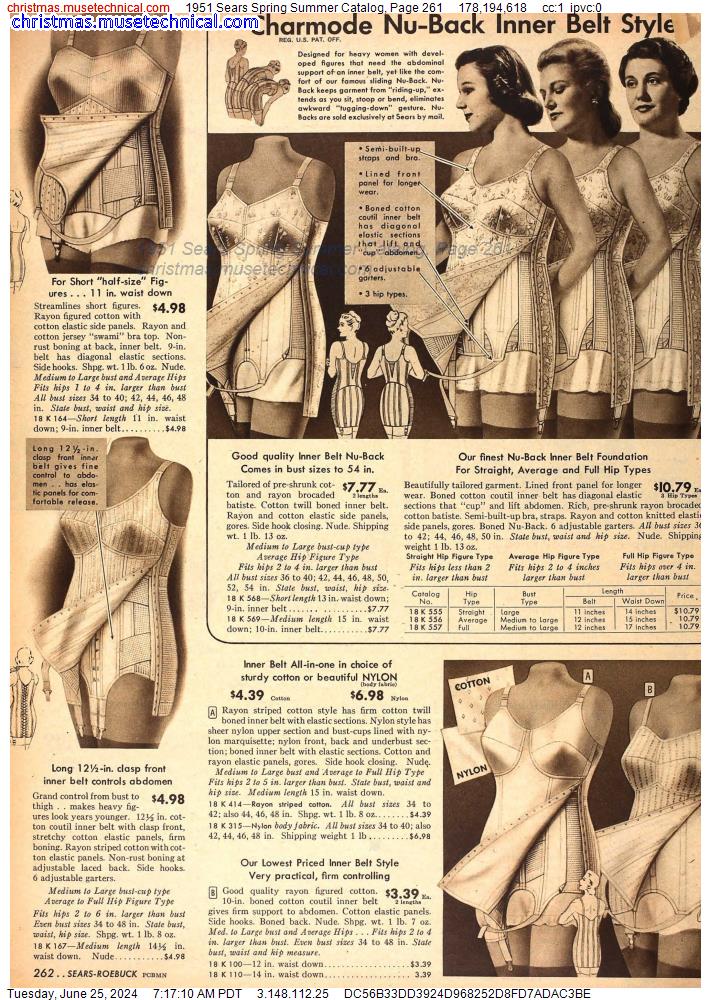 1951 Sears Spring Summer Catalog, Page 261