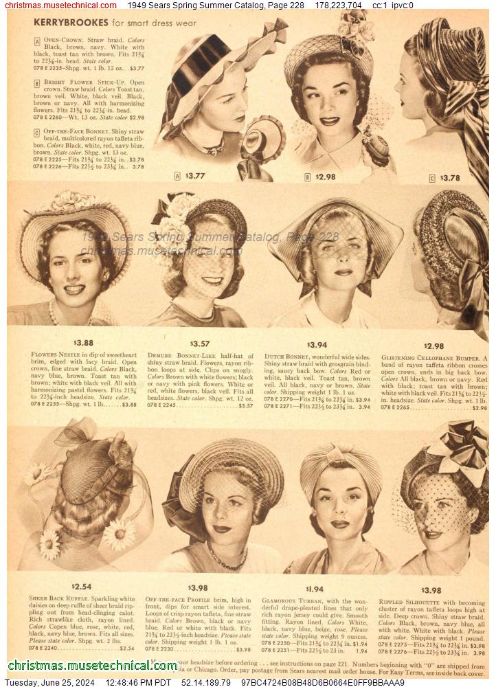1949 Sears Spring Summer Catalog, Page 228