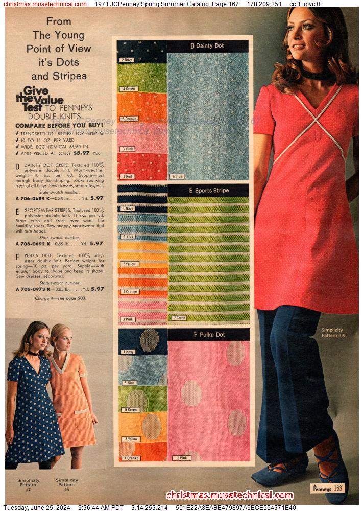 1971 JCPenney Spring Summer Catalog, Page 167