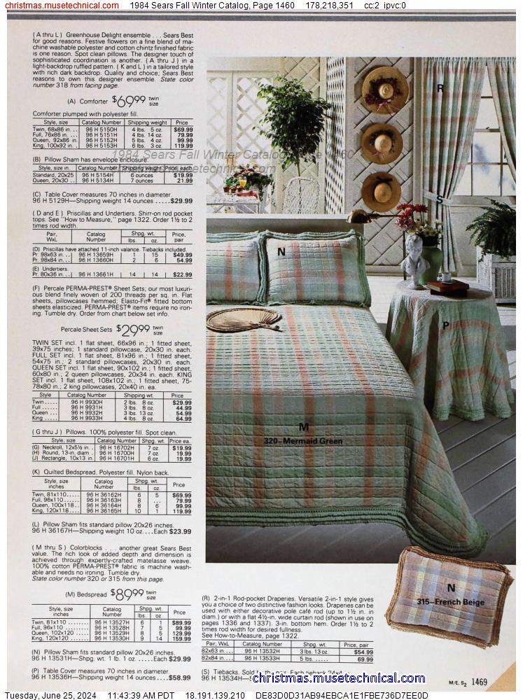 1984 Sears Fall Winter Catalog, Page 1460