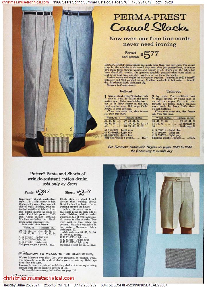 1966 Sears Spring Summer Catalog, Page 576