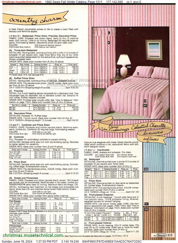 1982 Sears Fall Winter Catalog, Page 1311