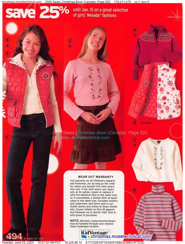 2005 Sears Christmas Book (Canada), Page 502