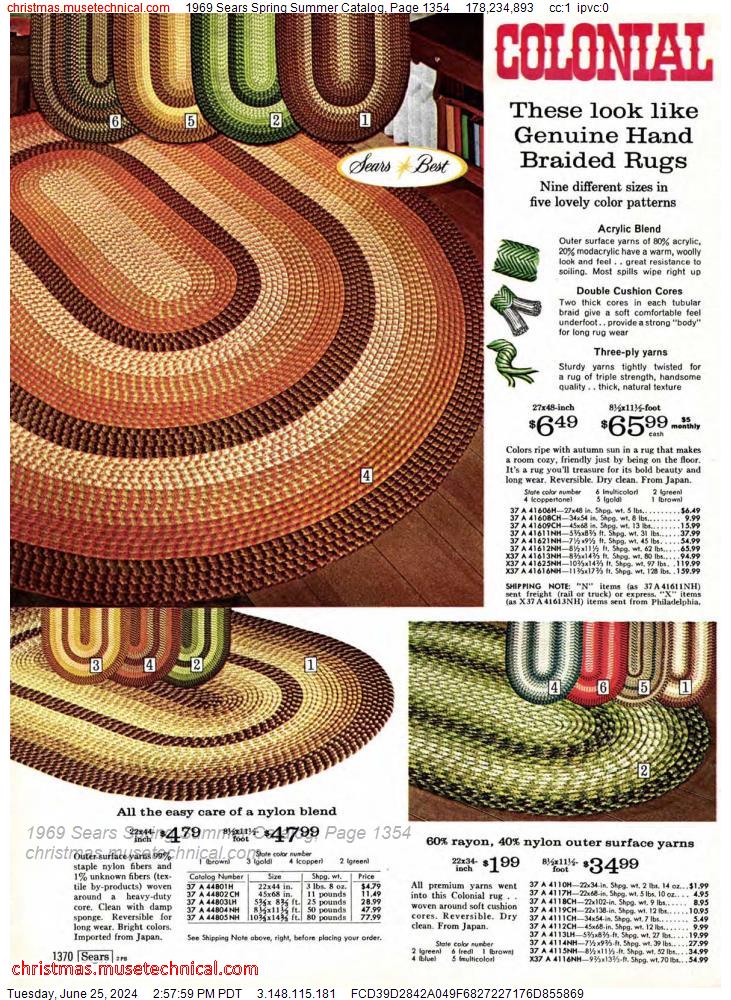 1969 Sears Spring Summer Catalog, Page 1354