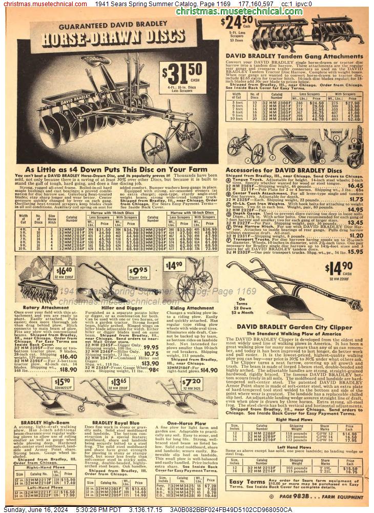 1941 Sears Spring Summer Catalog, Page 1169