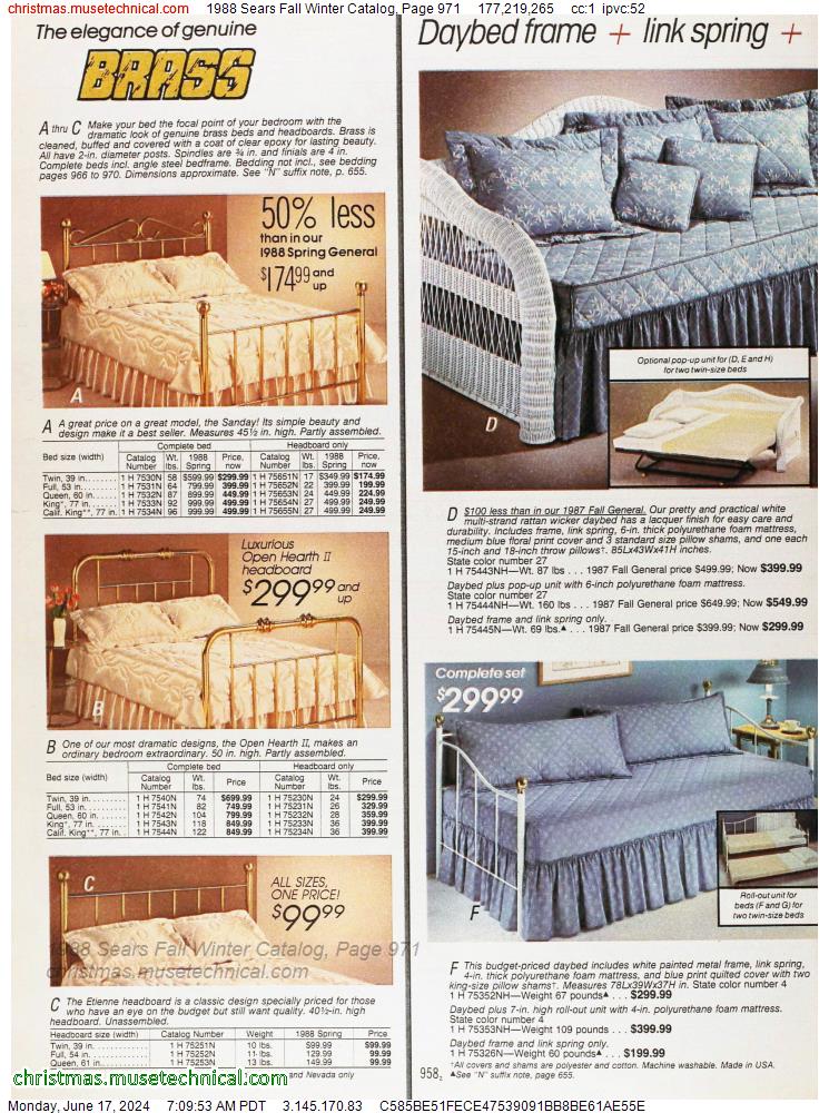 1988 Sears Fall Winter Catalog, Page 971