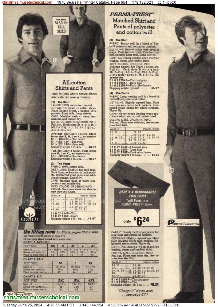 1976 Sears Fall Winter Catalog, Page 654