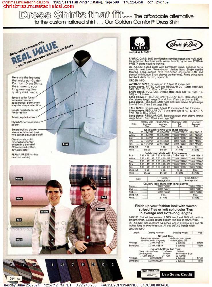 1982 Sears Fall Winter Catalog, Page 580