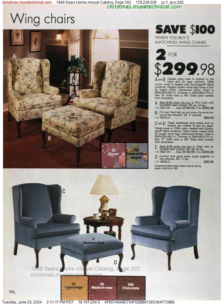 1989 Sears Home Annual Catalog, Page 302