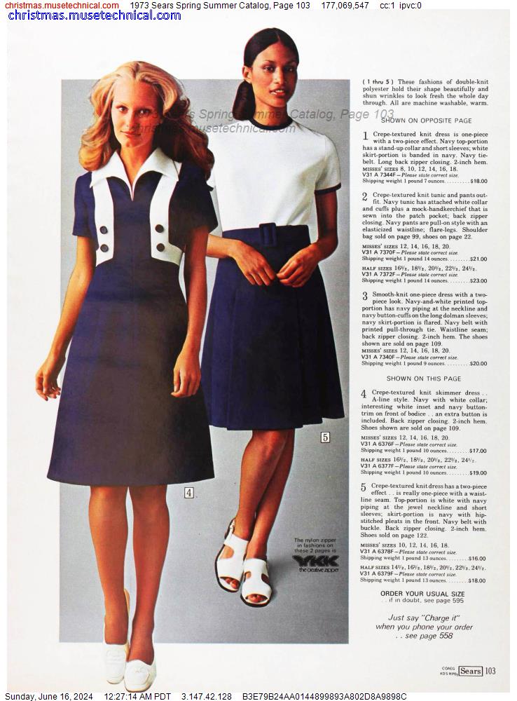 1973 Sears Spring Summer Catalog, Page 103