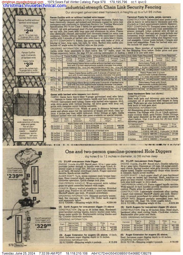 1979 Sears Fall Winter Catalog, Page 978