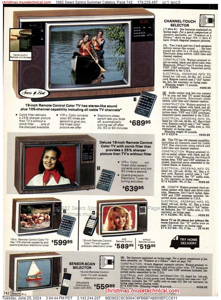 1982 Sears Spring Summer Catalog, Page 742