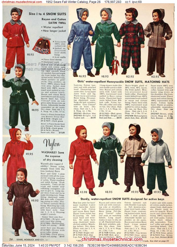 1952 Sears Fall Winter Catalog, Page 26