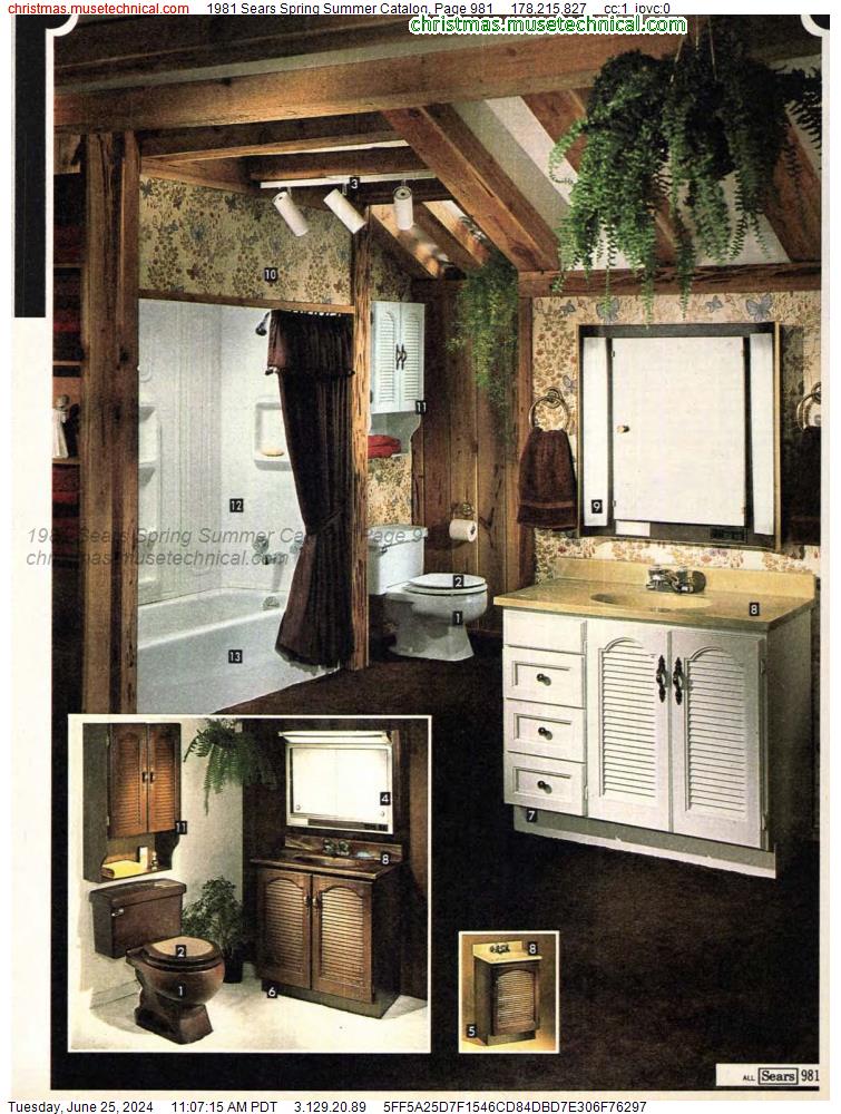 1981 Sears Spring Summer Catalog, Page 981