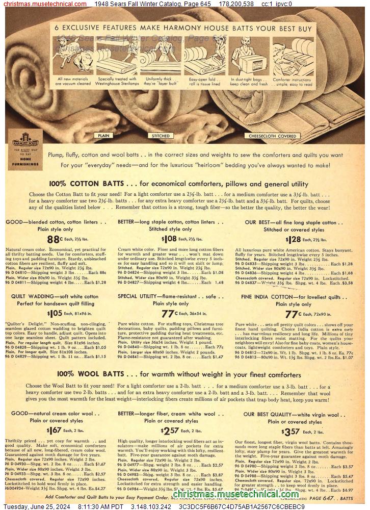 1948 Sears Fall Winter Catalog, Page 645