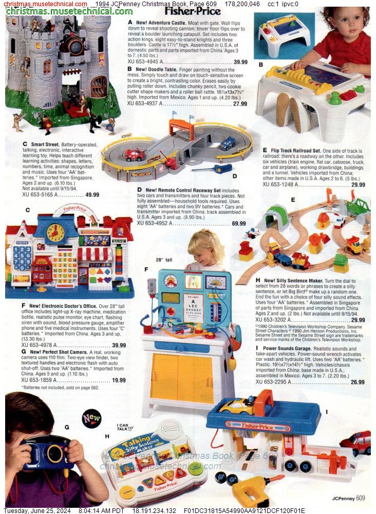 1994 JCPenney Christmas Book, Page 609