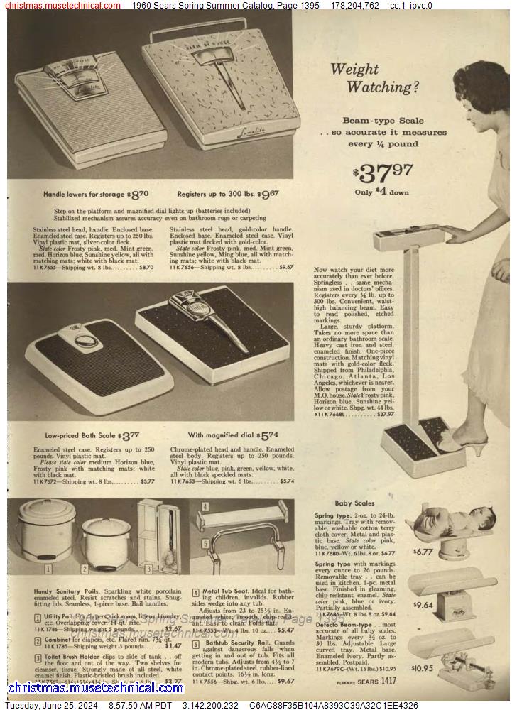 1960 Sears Spring Summer Catalog, Page 1395