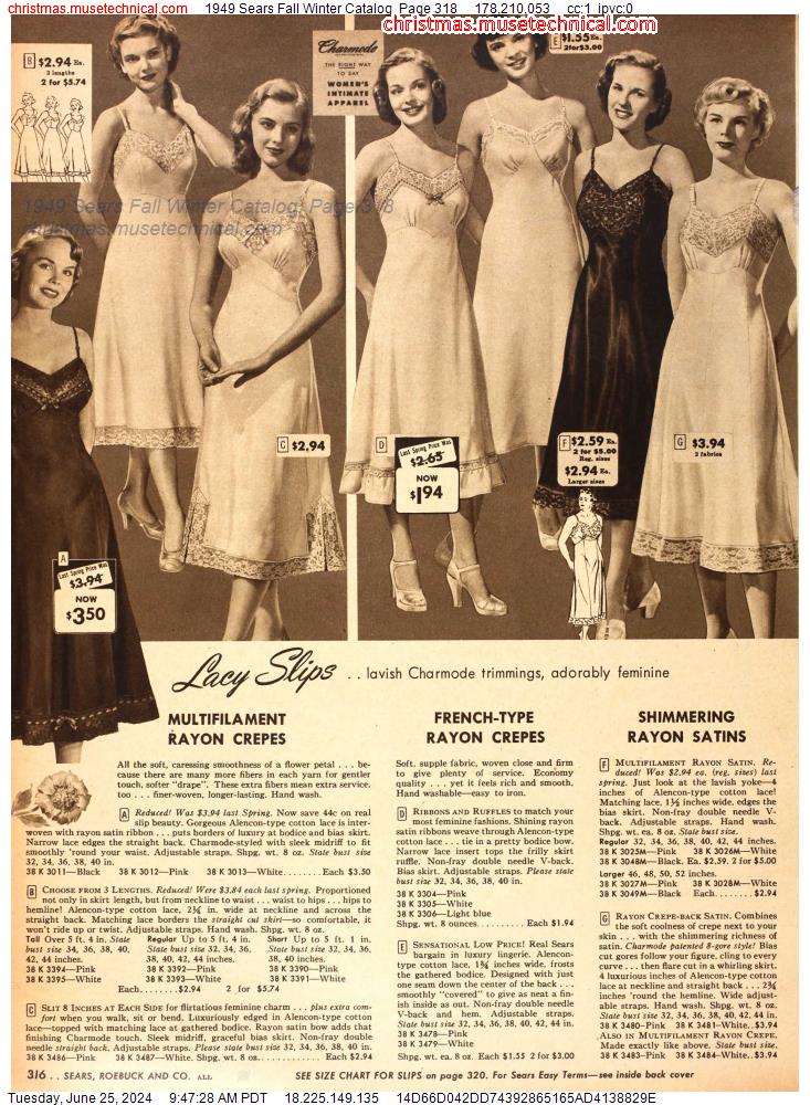 1949 Sears Fall Winter Catalog, Page 318