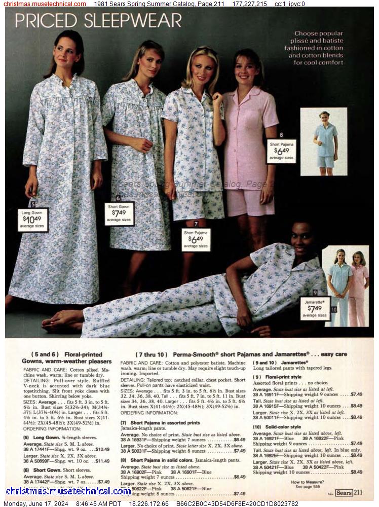 1981 Sears Spring Summer Catalog, Page 211