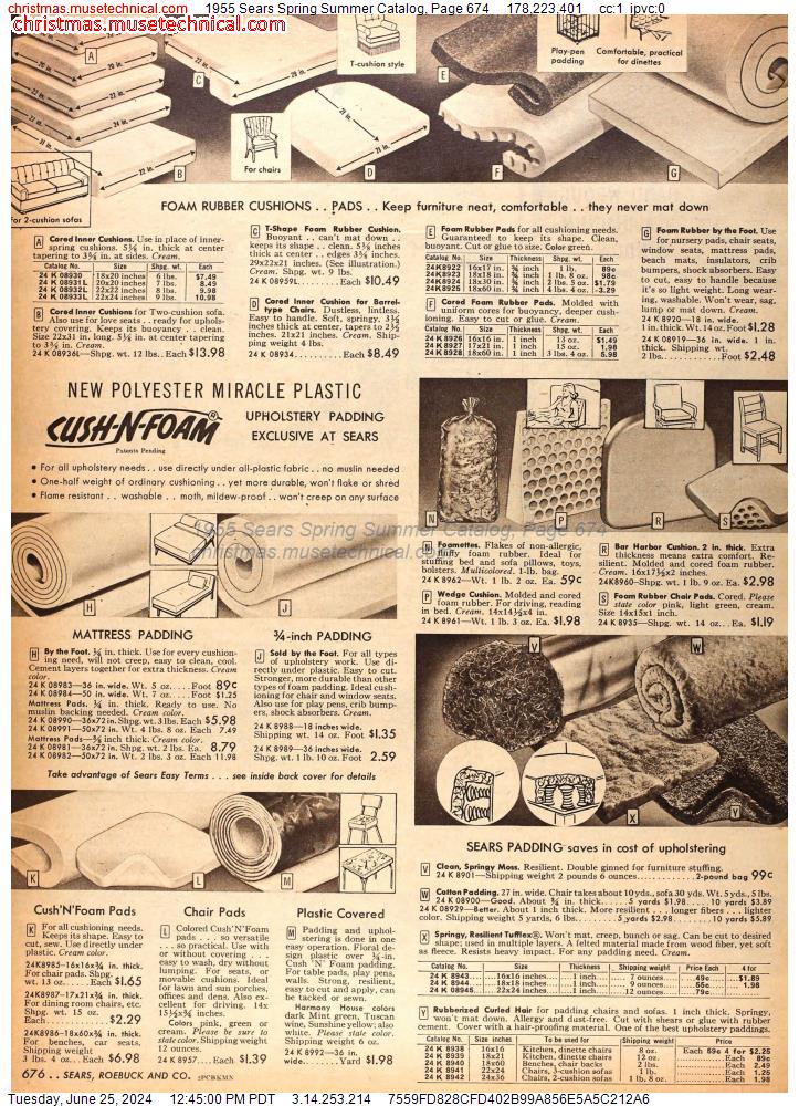 1955 Sears Spring Summer Catalog, Page 674