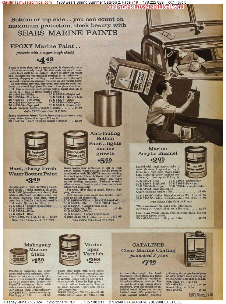 1968 Sears Spring Summer Catalog 2, Page 719