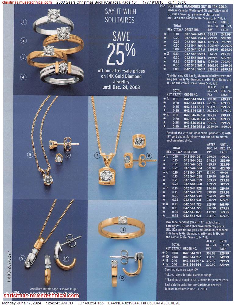 2003 Sears Christmas Book (Canada), Page 104