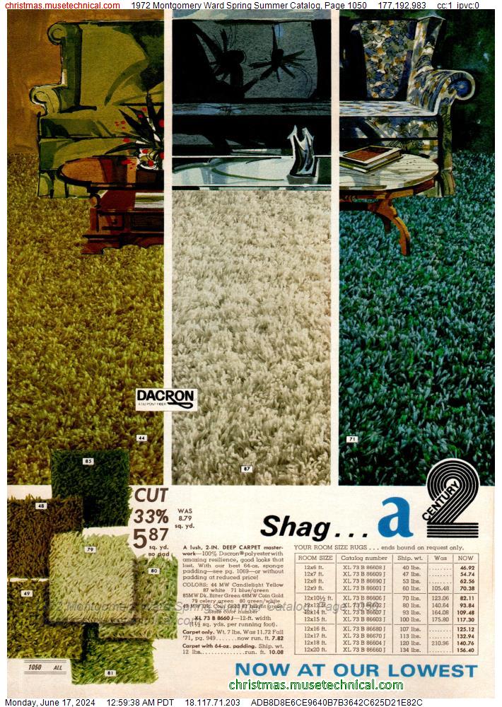 1972 Montgomery Ward Spring Summer Catalog, Page 1050
