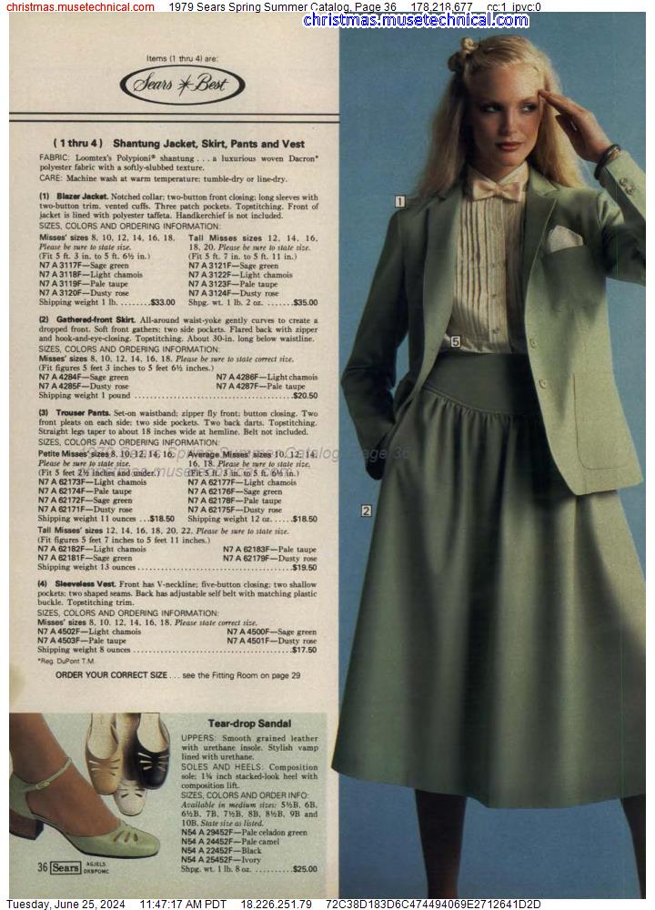 1979 Sears Spring Summer Catalog, Page 36