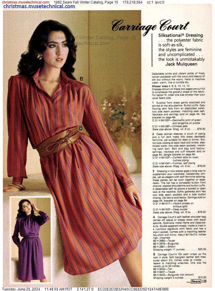 1982 Sears Fall Winter Catalog, Page 15
