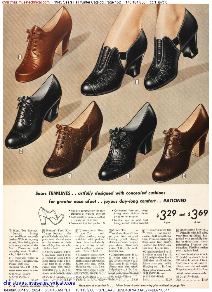 1945 Sears Fall Winter Catalog, Page 152