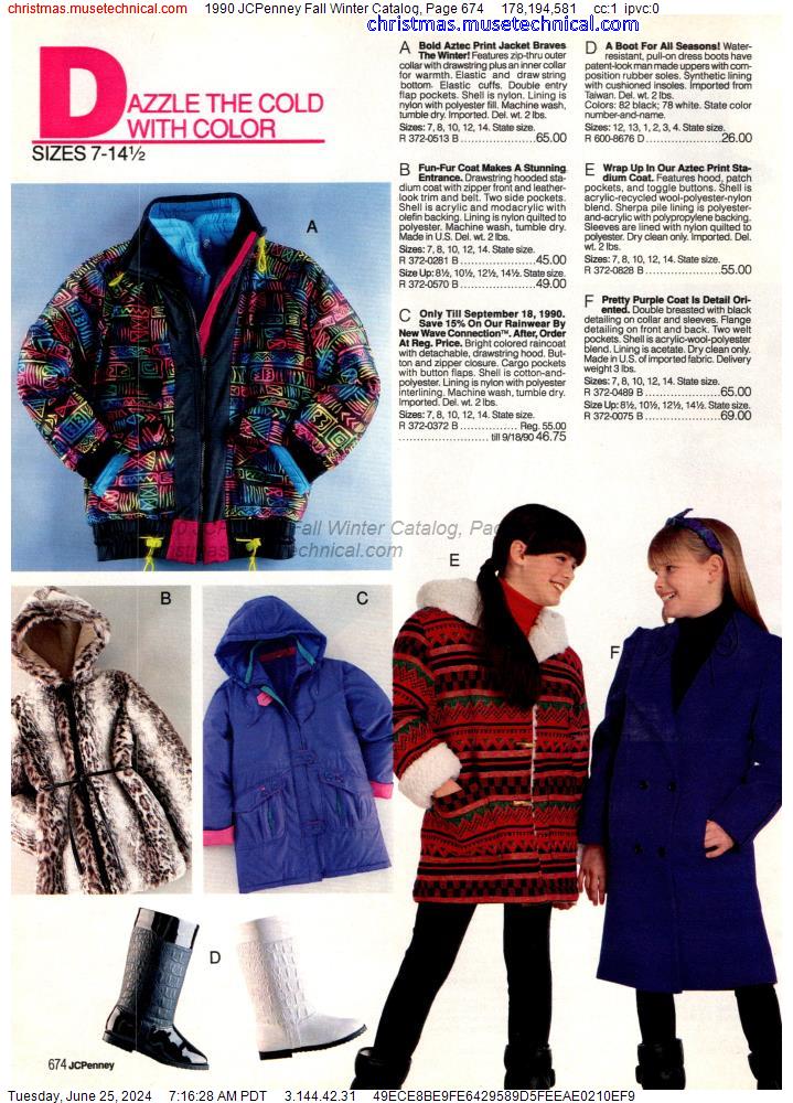 1990 JCPenney Fall Winter Catalog, Page 674