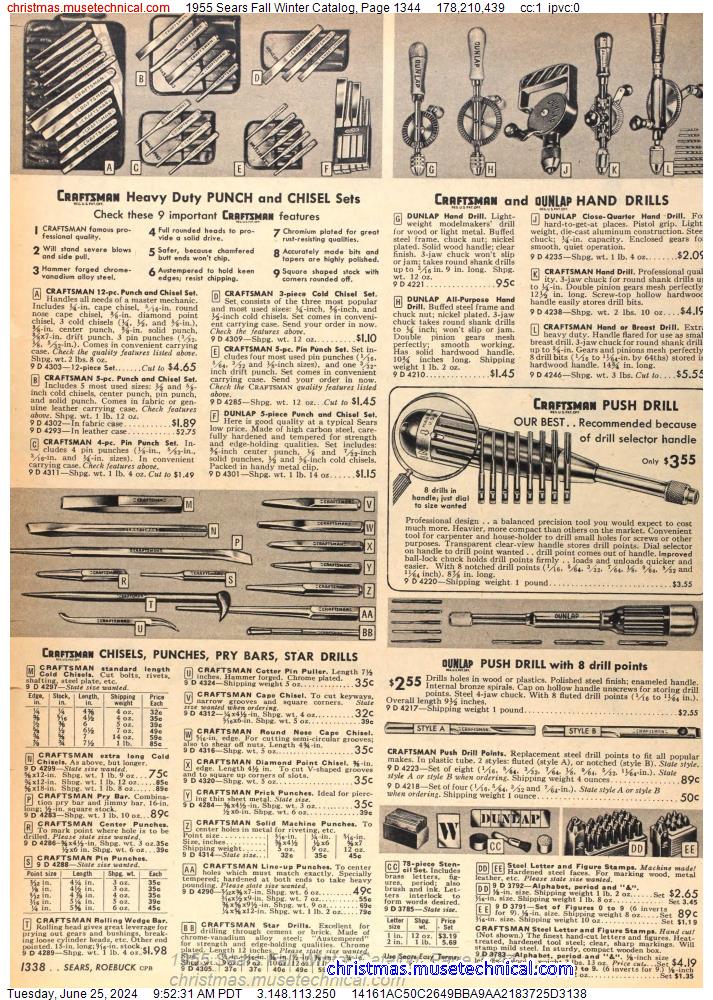 1955 Sears Fall Winter Catalog, Page 1344