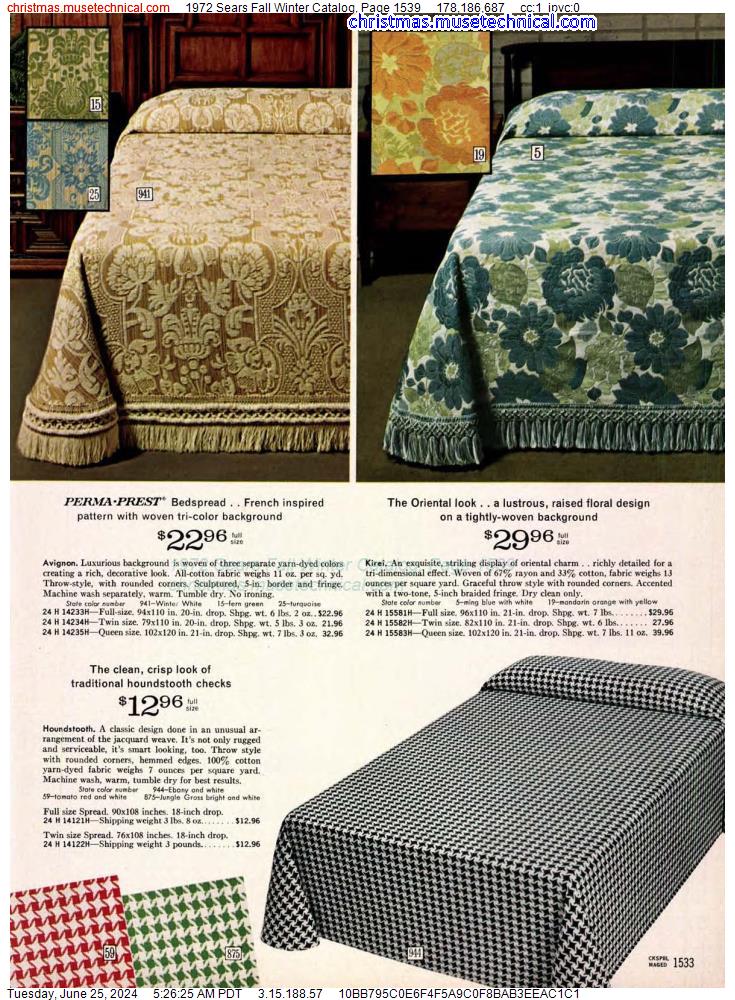 1972 Sears Fall Winter Catalog, Page 1539
