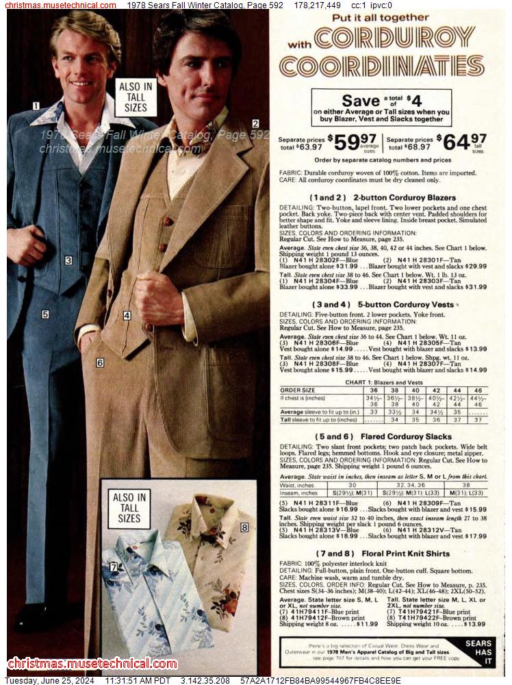 1978 Sears Fall Winter Catalog, Page 592