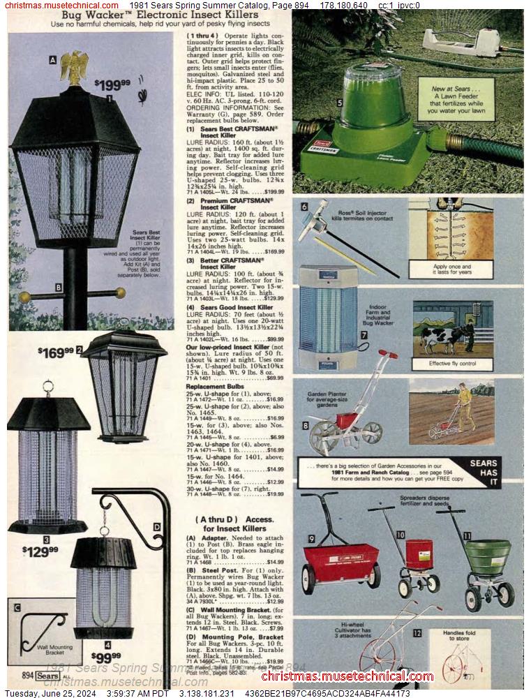 1981 Sears Spring Summer Catalog, Page 894