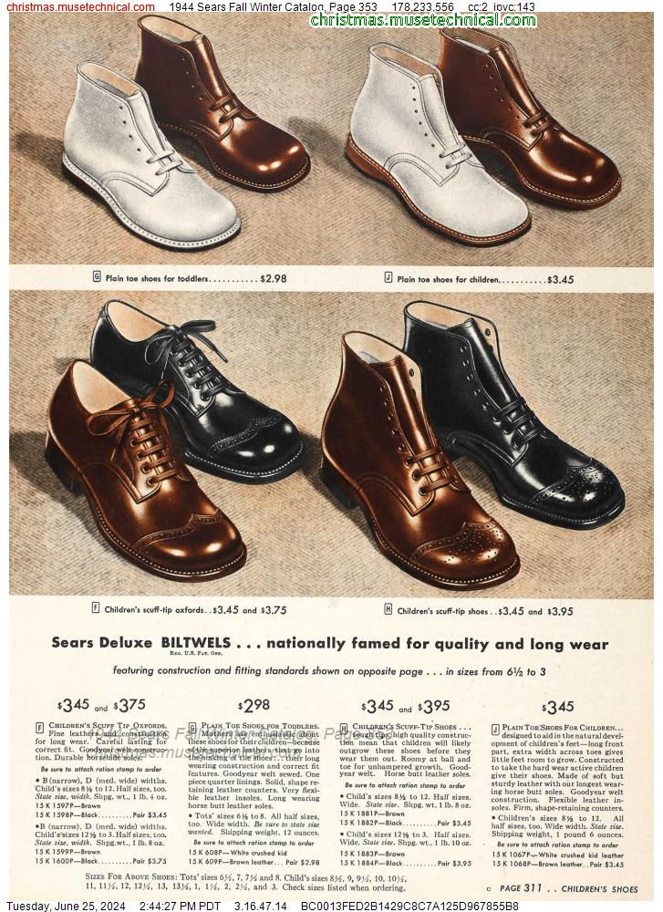 1944 Sears Fall Winter Catalog, Page 353