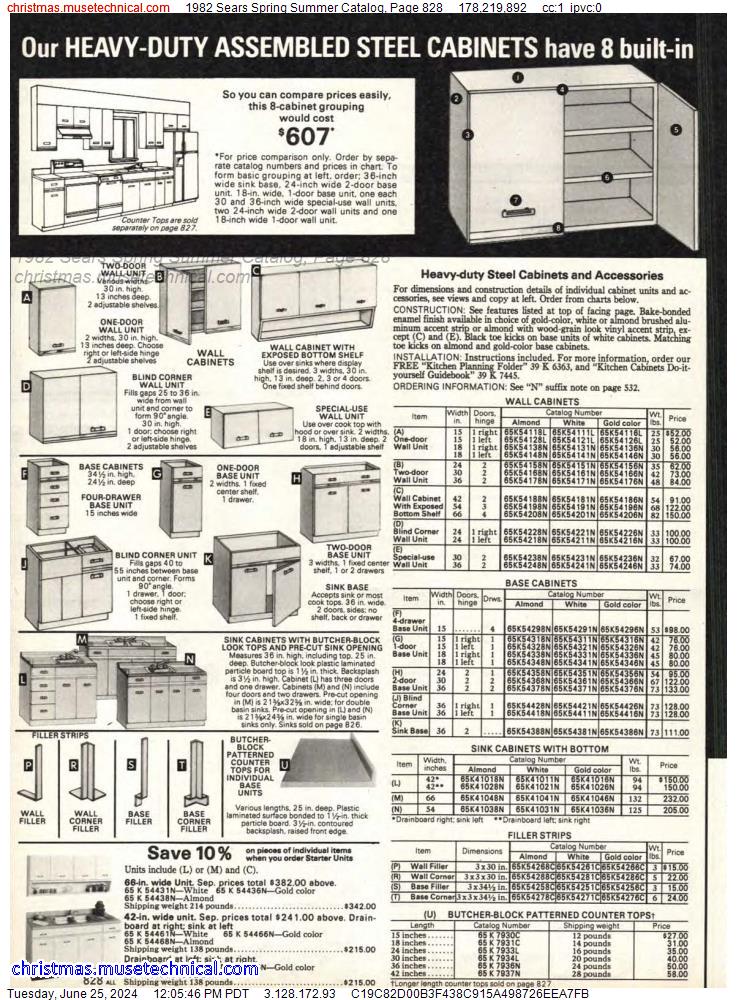 1982 Sears Spring Summer Catalog, Page 828