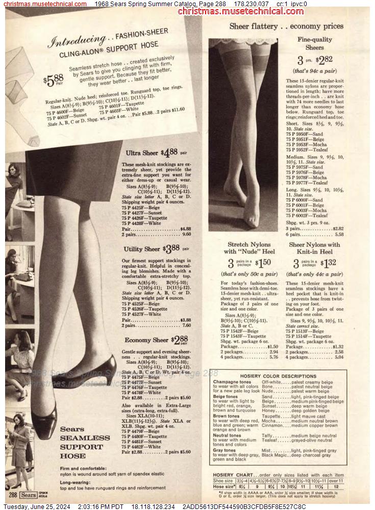 1968 Sears Spring Summer Catalog, Page 288