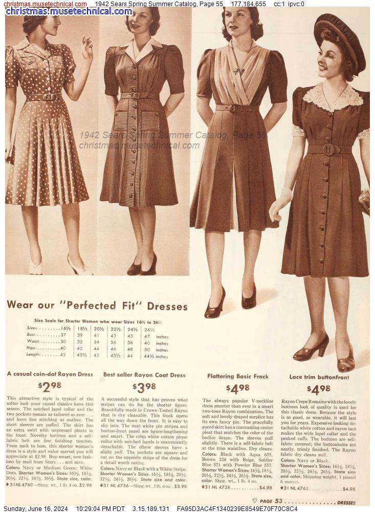 1942 Sears Spring Summer Catalog, Page 55