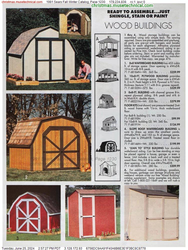 1991 Sears Fall Winter Catalog, Page 1230