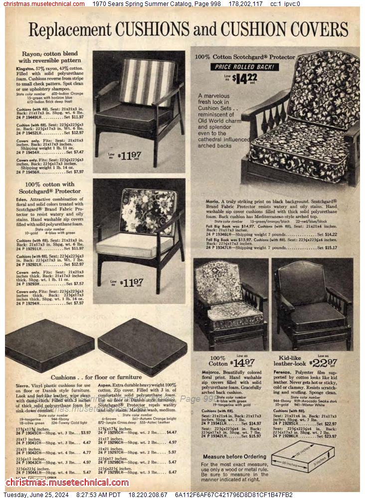 1970 Sears Spring Summer Catalog, Page 998