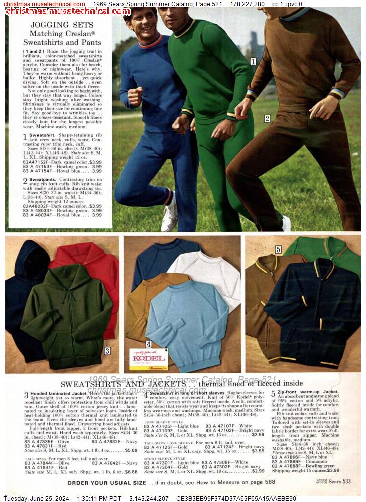 1969 Sears Spring Summer Catalog, Page 521