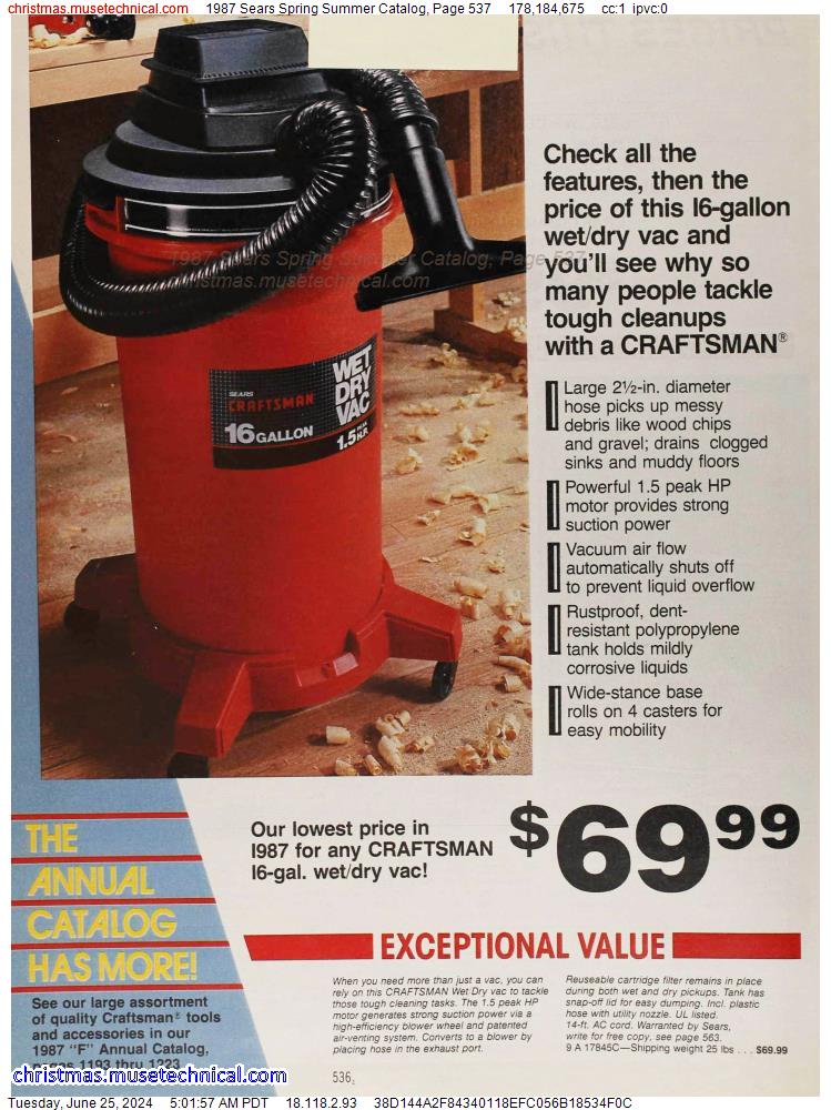 1987 Sears Spring Summer Catalog, Page 537