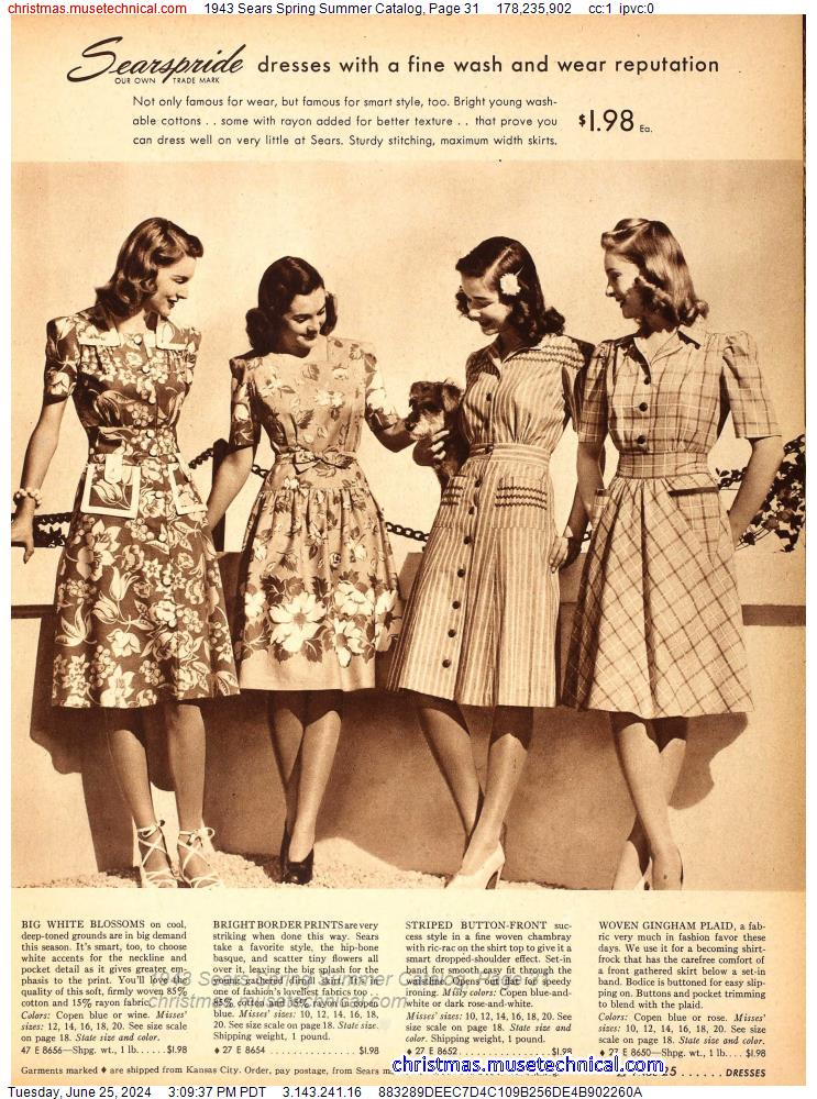 1943 Sears Spring Summer Catalog, Page 31